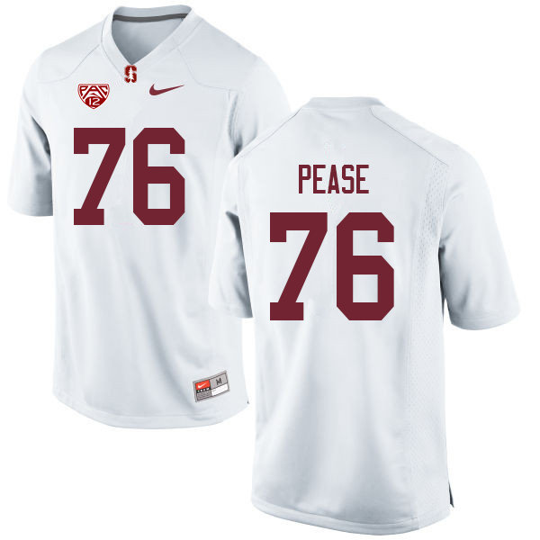 Men #76 Grant Pease Stanford Cardinal College Football Jerseys Sale-White